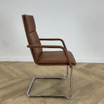 Brunner Fina Soft vergader design stoel, bruin leder -, Huis en Inrichting, Gebruikt, Eén