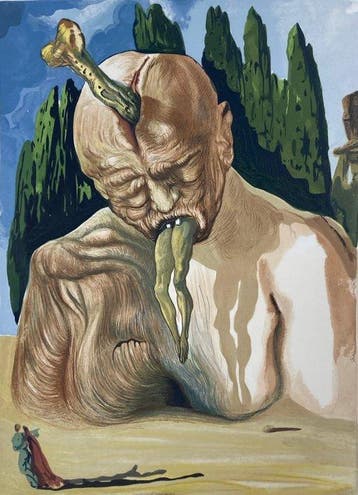 Salvador Dali (1904-1989) - The Logician Devil - La Divine, Antiek en Kunst