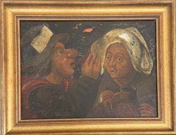 Flemish school (XVIII-XIX) - Satirische volksscène –