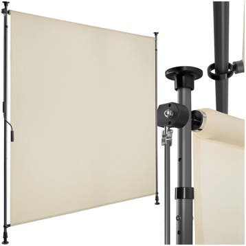 Zonnescherm Taija met handslinger - 150 x 310 cm, beige, Verzenden, Nieuw