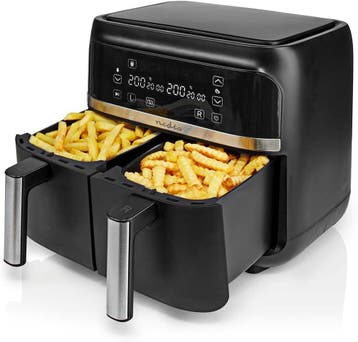 Nedis - Heteluchtfriteuse - Twee aparte manden - High-speed, Elektronische apparatuur, Airfryers, Verzenden, Nieuw