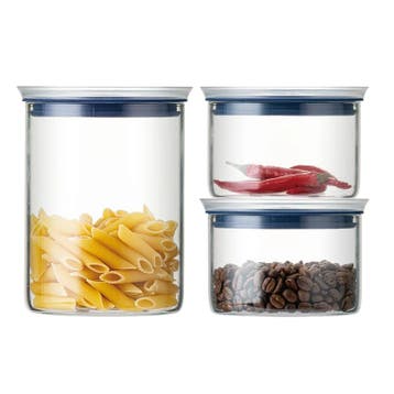 Vacuüm Vershoudbakjes 3-delige Set Glas - Vacumeermachine, Verzenden, Nieuw