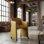 Leren eetkamerstoel Icon - Toledo Giallo (geel), Ophalen of Verzenden, Nieuw, Leer, Bohemian, Eigentijds, Industrieel, Klassiek, Modern, Retro, Romantisch, Scandinavisch, Vintage