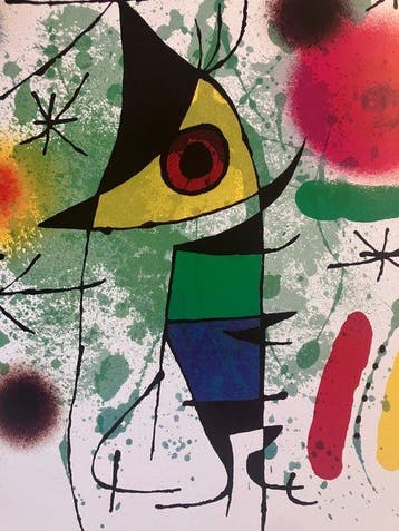 Joan Miró (after) - La lune verte - Tamaño XL, Antiek en Kunst