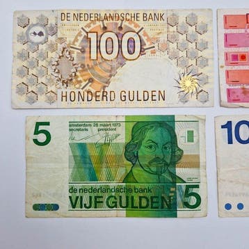 Nederland. - 4 banknotes Gulden 1992, 1989, 1968, 1973 -