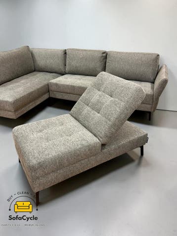 Chateau dAx hoekzetel grijs in stof modulair – overstock, Verzenden, Nieuw