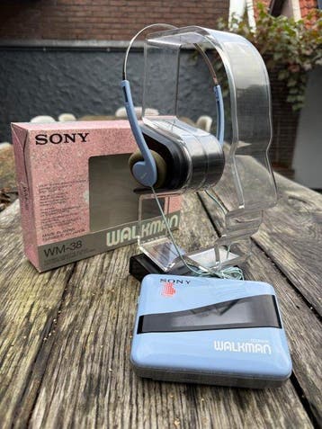 Sony - Rare Pale Blue Sony WM-38 In Original Box Walkman