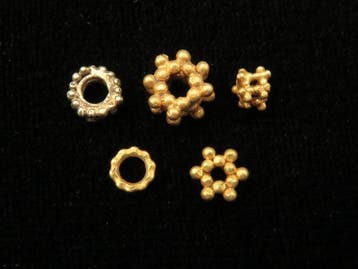 Oud-Romeins Goud decoratieve kralen (5x) - 5 mm (Zonder