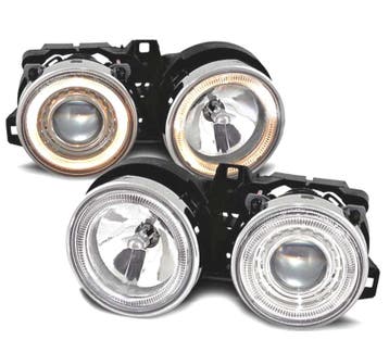 PHARES BMW SÉRIE 3 E30 82-94 ANGEL EYES FOND CHROMÉ, Verzenden, Neuf