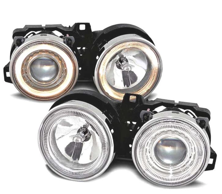 PHARES BMW SÉRIE 3 E30 82-94 ANGEL EYES FOND CHROMÉ, Auto-onderdelen, Verlichting, Verzenden