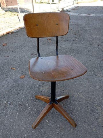 Tabouret - Bois, Acier - Tabouret industriel