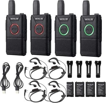 Professionele 4-pack Portofoon | Retour deal | Weg is weg, Verzenden, Nieuw, Portofoon of Walkie-talkie, Handsfree-functie