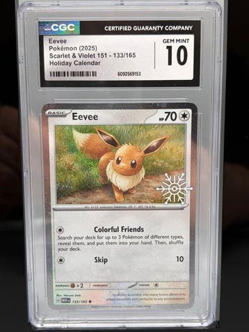 Pokémon Graded card - Eevee - CGC 10 - Scarlet & Violet -