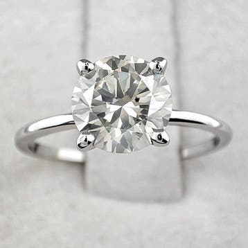 Bague - 14 carats Or blanc, J/SI1 - 1.70ct. tw. Diamant, Nieuw