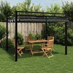 vidaXL Prieel met uittrekbaar dak 3x3 m aluminium, Verzenden