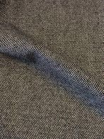 Tissu précieux à épingle-poisson / twill noir et blanc -