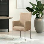 Set van 10 Leren eetkamerstoelen Spark - Rancho Stone, Ophalen of Verzenden, Nieuw, Leer