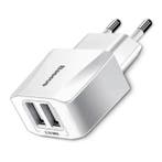 Dual 2x Port USB Stekkerlader - 2.1A Muur Oplader, Verzenden, Nieuw
