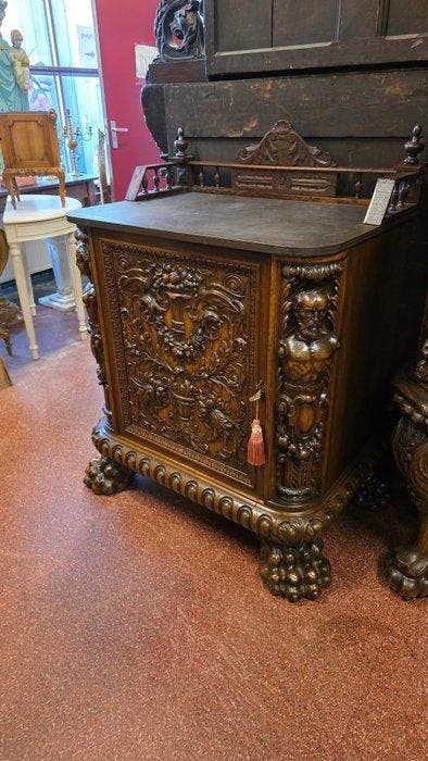 Ladekast - Eik - Rijk bewerkte ladekast, Antiquités & Art, Antiquités | Autres Antiquités