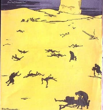 Mussolini en oorlog in Abyssinië op spotprent (lijst optie), Verzenden