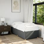 vidaXL Bedframe zonder matras 100x200 cm stof donkergrijs, Verzenden, Nieuw