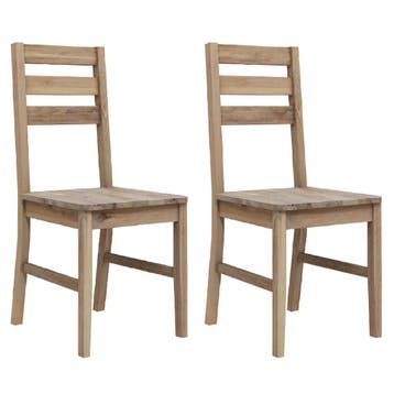 Acacia Eetkamerstoelen | Retour Deal | 52% goedkoper!, Huis en Inrichting, Stoelen, Twee, Bruin, Verzenden, Stijlvol