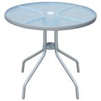 vidaXL Bistrotafel 80x71 cm staal grijs, Tuin en Terras, Tuintafels, Verzenden, Nieuw