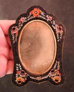 Antiek met micro mozaïek - Cadre photo - Verre, Cuivre -