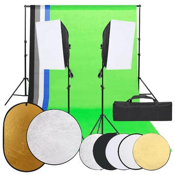 vidaXL Fotostudioset met verlichtingsset, achtergrond en, Verzenden, Nieuw