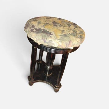Tabouret - Damas - Vintage/Robuste/noir