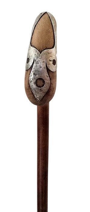 Wandelstok - Hout, van beukenhout en zilver 800., Antiek en Kunst, Antiek | Overige Antiek