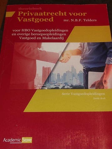 Privaatrecht voor Vastgoed / Serie Vastgoed Opleidingen / 6, Verzenden, Zo goed als nieuw, Norbert B.F. Telders