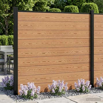 vidaXL Hekset 175 x 186 cm WPC en Aluminium Bruin, Verzenden