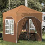 vidaXL Pop-up Feesttent 192 x 192 x 245 cm Beige, Verzenden, Nieuw