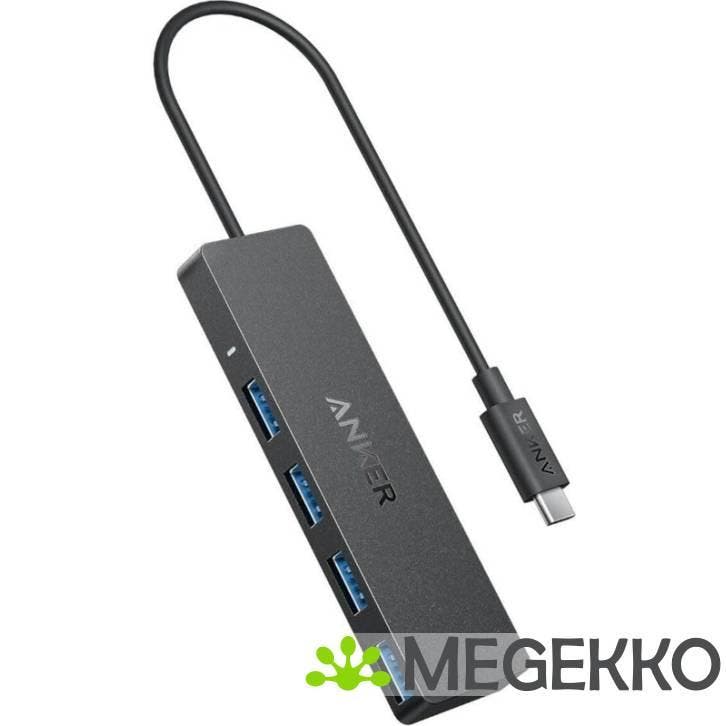 Anker Ultra Slim USB Hub Type-C 5000 Mbit/s Zwart, Computers en Software, USB Sticks, Nieuw, Verzenden