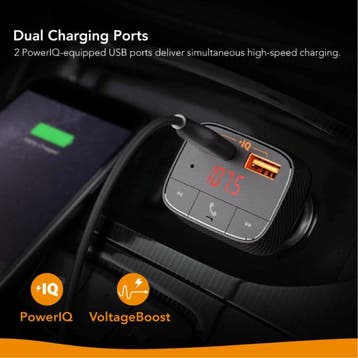 SmartCharge F0 Dual Port Autolader met Bluetooth Transmitter, Verzenden