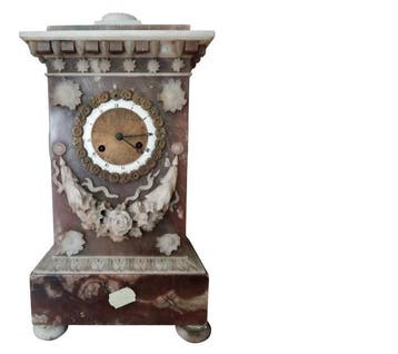 Pendule - Alabastro Geen Reserve - 1850-1900 - Frankrijk, Antiek en Kunst, Antiek | Klokken