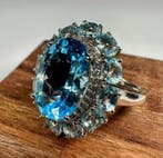 Sans prix de réserve - Bague Argent 925 naturel Topaze -