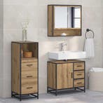 vidaXL Badkamermeubel Set met lade 3 pcs Artisan Eiken, Verzenden, Nieuw