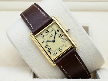 Cartier Tank Ref. 681006 Year 1990s (Box), Overige merken, Leer, Polshorloge, Ophalen of Verzenden