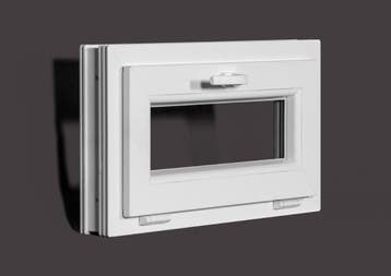 PVC raam kiep 70xh40 cm wit, Ophalen of Verzenden, Gevelraam of Ruit