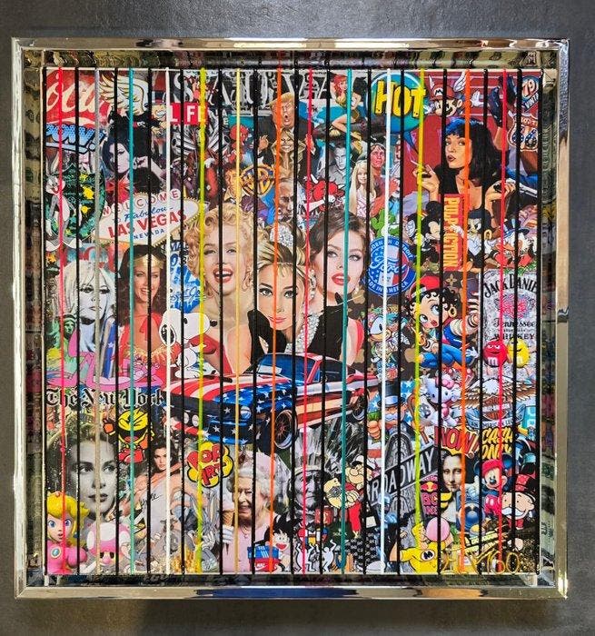 Elmago - Iconic actress pop 5 codebarre (large), Antiek en Kunst, Kunst | Schilderijen | Modern