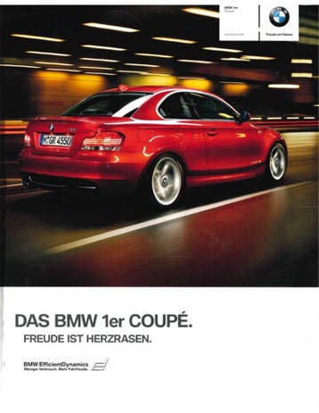 2010 BMW 1 SERIE COUPÉ BROCHURE DUITS, Nieuw