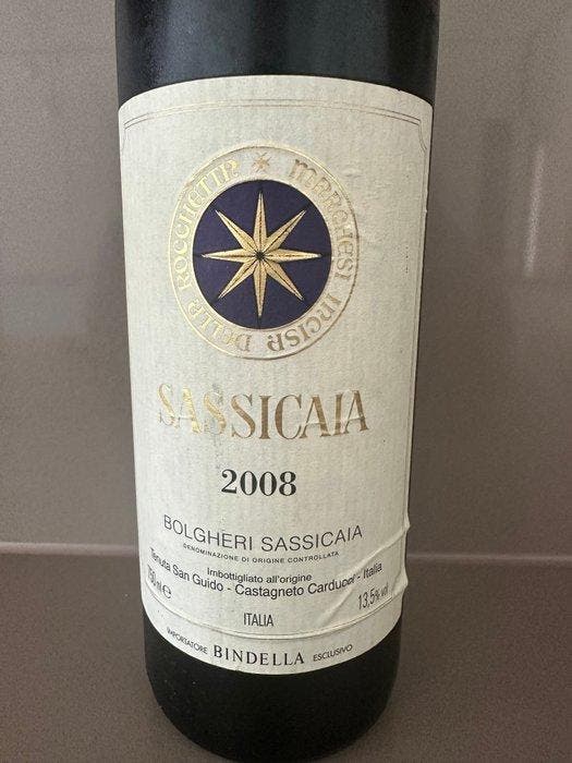 2008 Tenuta San Guido, Sassicaia - Super Tuscans - 1 Fles, Collections, Vins