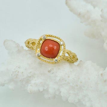 Koraal - Zilver, Verguld, Zonder reservering - Ring -