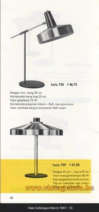 Hala Zeist - H.Th.J.A. Busquet - Tafellamp - Model hala 750