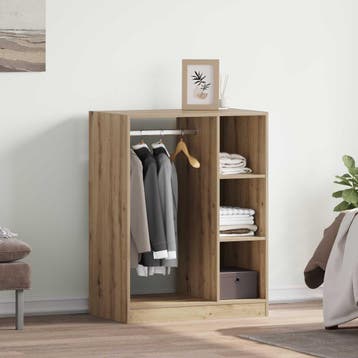 vidaXL Kledingkast Artisanaal eiken 77 x 48 x 102 cm Bewerkt, Verzenden, Nieuw