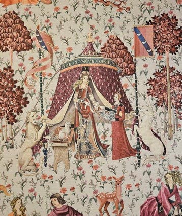 Stof La Dama e lUnicorno Luxe Renaissance - Origineel