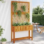 vidaXL Plantenbak met latwerk en schap 100x32x185 cm, Verzenden, Nieuw