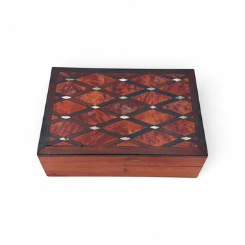 Doos - Hout, Nácar - Geometrische decoratie